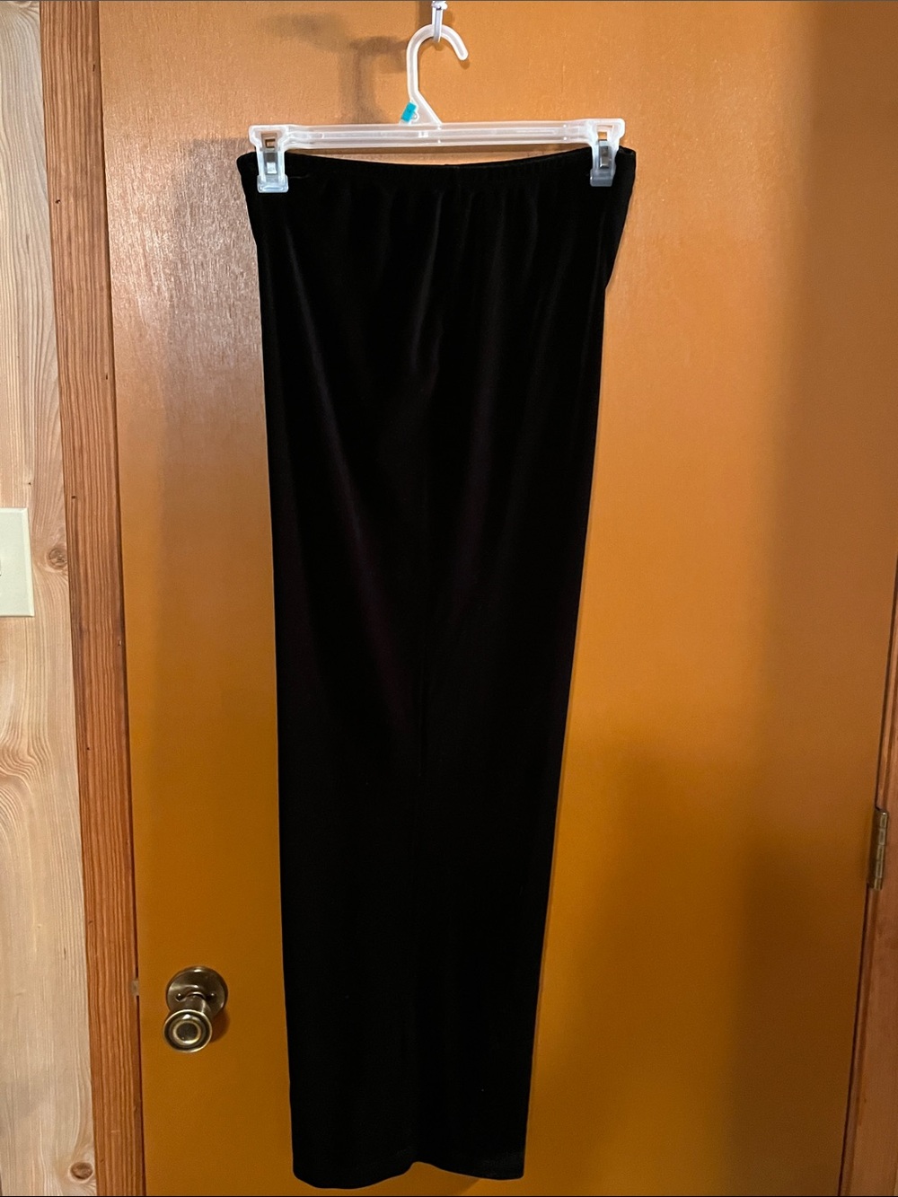 Black velour pants